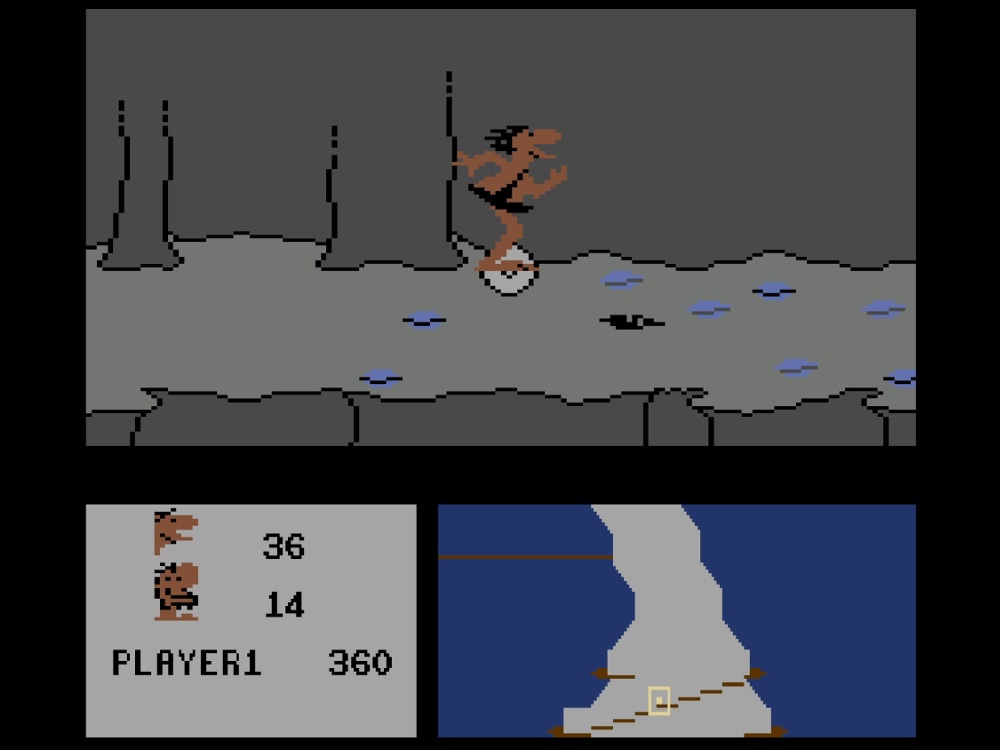 Gameplay of B.C. II: Grog's Revenge for Commodore 64